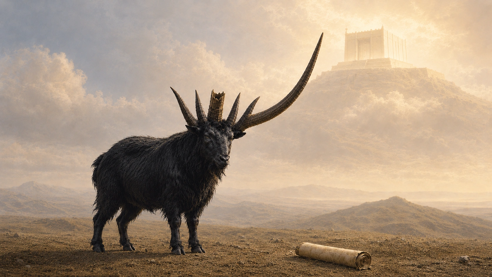 Daniel 8 little horn growing from one of the four horns and magnifying itself in conflict involving the sanctuary